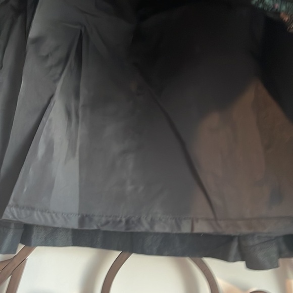 ANNE CARSON LINEN EMBROIDERED MINI SKATER SKIRT BLACK SIZE 4 PETITE - Picture 7 of 9